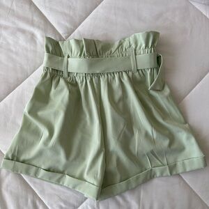 Charlotte Russe Green High Waist Shorts
